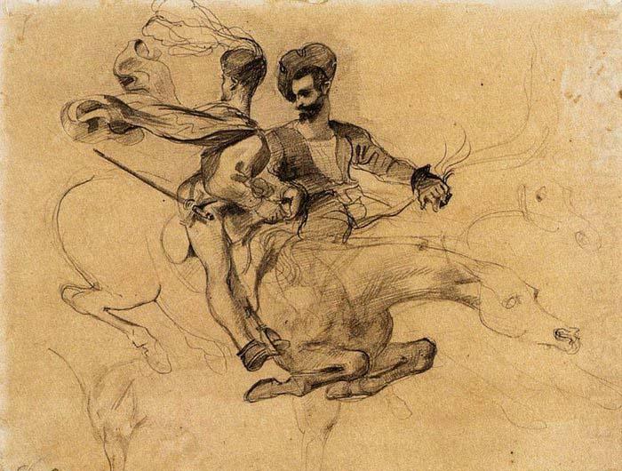 Illustration for Goethe's Faust, Eugene Delacroix